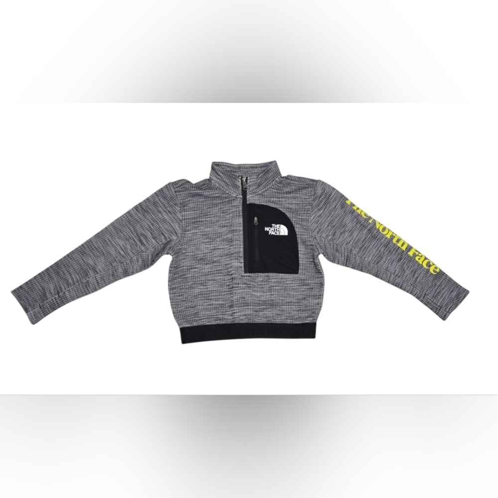 The North Face Kids Gray and Black Quarter-Zip Jacket